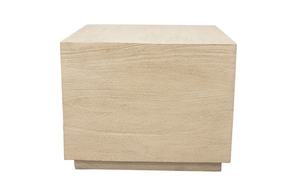 HomeRoots 16" Rustic Solid Wood Square End Table - Handcrafted, Distressed Finish, Versatile Accent Piece for Any Room 571187