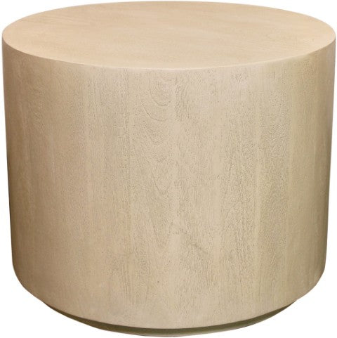 Homeroots 16" Natural Distressed Solid Wood Round End Table - Vintage Charm For Living Rooms & Entryways   571195