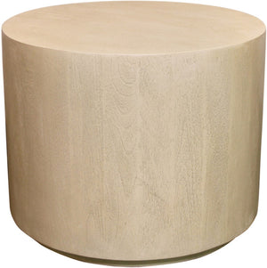 HomeRoots 16" Natural Distressed Solid Wood Round End Table - Rustic Charm Meets Versatile Functionality in Style 571195