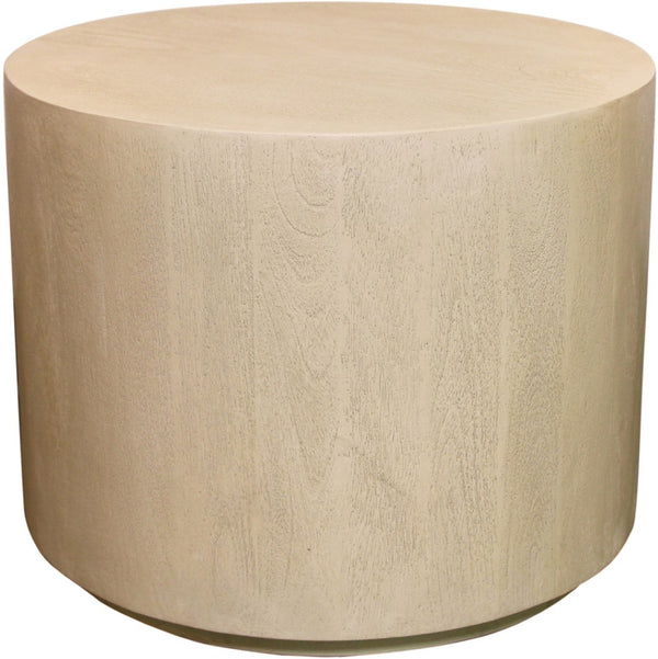 HomeRoots 16" Natural Distressed Solid Wood Round End Table - Rustic Charm Meets Versatile Functionality in Style 571195