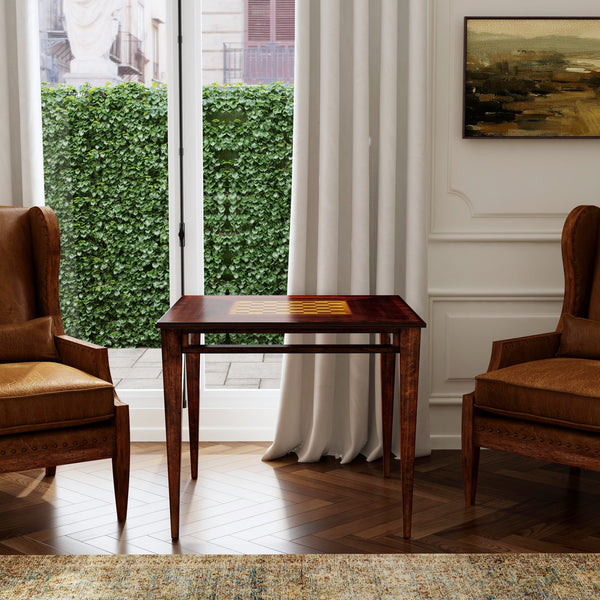 Butler Specialty Daltrey Square Game Table - Elegant Solid Wood Design With Inset Game Board For Timeless Fun Medium Brown Poplar Wood,Maple,Walnut And Cherry Veneers,Mdf 5712011-butler