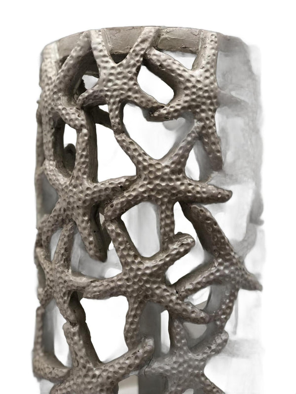 HomeRoots Set of Two 30" Coastal Starfish Table Lamps with Beige Shades - Perfect for Nautical Décor! 571286