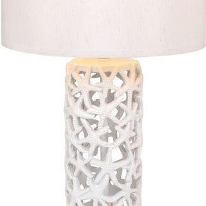 Homeroots Set Of Two 30" Coastal Starfish Table Lamps With White Shades For Elegant Beachy Home Décor   571287