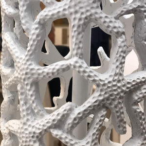 Homeroots Set Of Two 30" Coastal Starfish Table Lamps With White Shades For Elegant Beachy Home Décor   571287