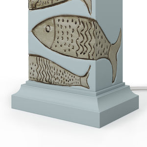 Homeroots Set Of Two 28" Blue Table Lamp With White Cone Shade   571290