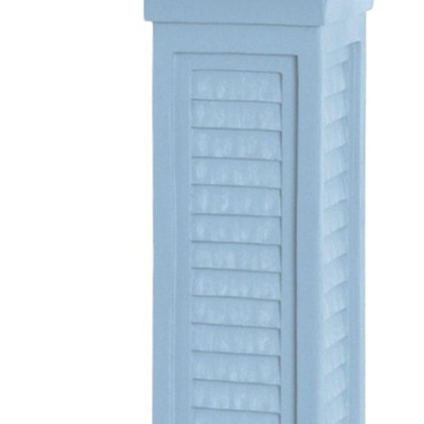 HomeRoots Set of Two 32" Blue Table Lamps with USB Charging & White Cone Shade for Modern Home Decor 571291