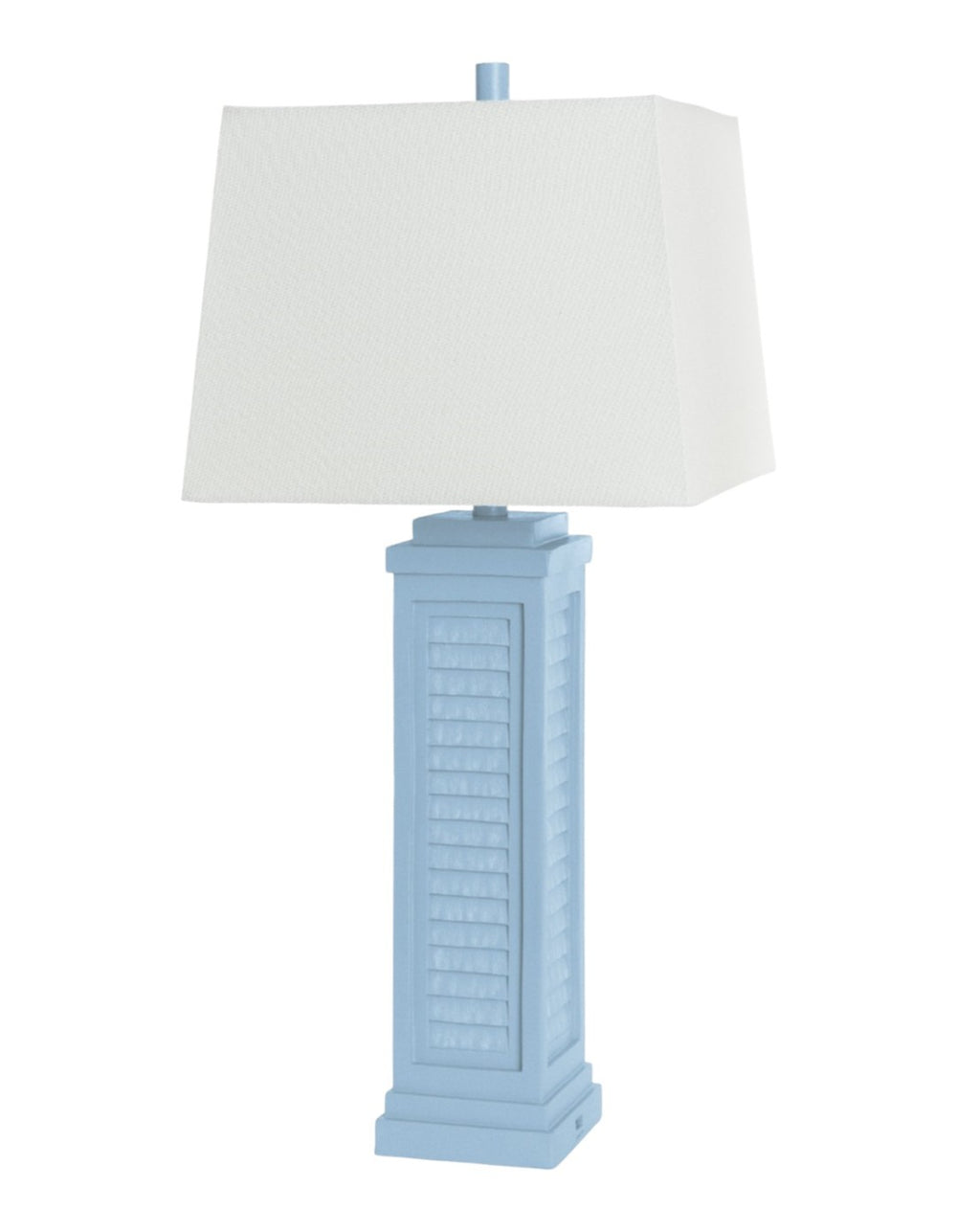 HomeRoots Set of Two 32" Blue Table Lamps with USB Charging & White Cone Shade for Modern Home Decor 571291