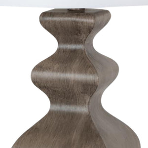 Homeroots Set Of Two 30" Distressed Brown Table Lamp With White Cone Shade   571296