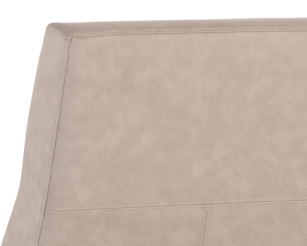 Sunpan Coelho Lounge Chair - Stylish Mid-Century Comfort with Vertical Tufting and Black Steel Base Bounce Stone