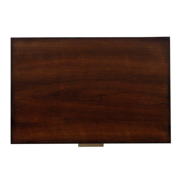Butler Specialty Kai 2 Drawer End Table – Stylish Mid-century Design With Gold Hardware And Luxurious Brown Finish Medium Brown Poplar Wood,Cherry Veneer,Mdf 5713011-butler