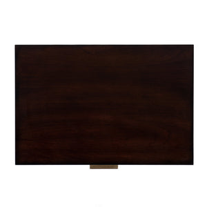 Butler Specialty Kai 2 Drawer End Table – Stylish Mid-century Design With Gold Hardware And Luxurious Brown Finish Dark Brown Poplar Wood,Cherry Veneer,Mdf 5713024-butler