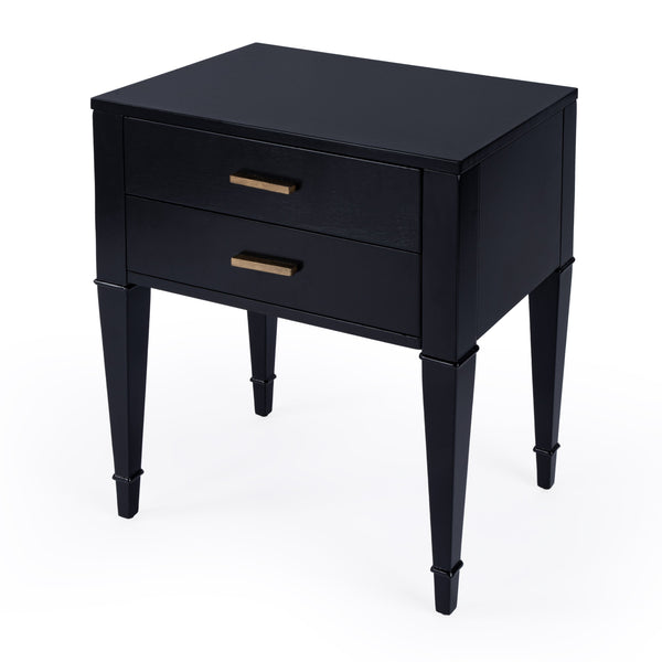 Butler Specialty Kai 2 Drawer End Table – Stylish Mid-century Design With Gold Hardware And Luxurious Brown Finish Black Poplar Wood,Cherry Veneer,Mdf 5713111-butler