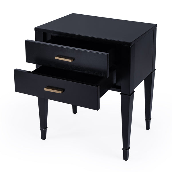 Butler Specialty Kai 2 Drawer End Table – Stylish Mid-century Design With Gold Hardware And Luxurious Brown Finish Black Poplar Wood,Cherry Veneer,Mdf 5713111-butler