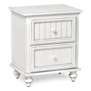 Homeroots 28" White Solid Wood Distressed Nightstand With Usb Ports - Stylish Storage Solution For Bedrooms   571341