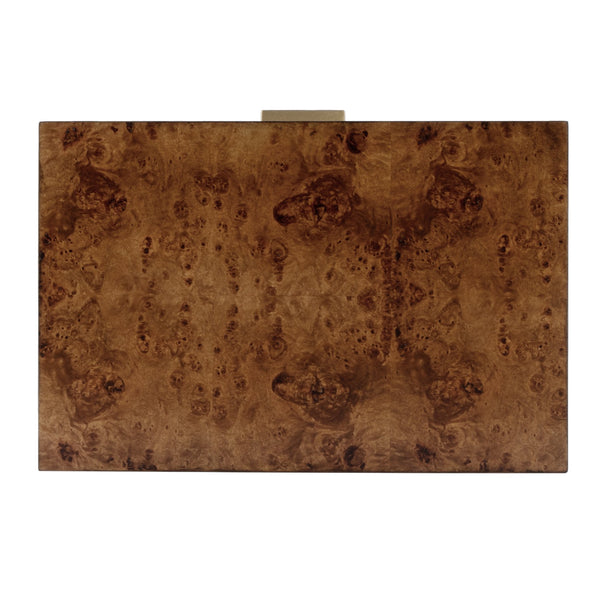 Butler Specialty Kai 2 Drawer End Table – Stylish Mid-century Design With Gold Hardware And Luxurious Brown Finish Light Brown Poplar Wood,Mappa Burl Veneer,Mdf 5713442-butler