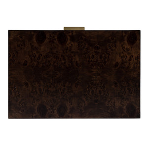 Butler Specialty Kai 2 Drawer End Table – Stylish Mid-century Design With Gold Hardware And Luxurious Brown Finish Dark Brown Poplar Wood,Mappa Burl Veneer,Mdf 5713446-butler