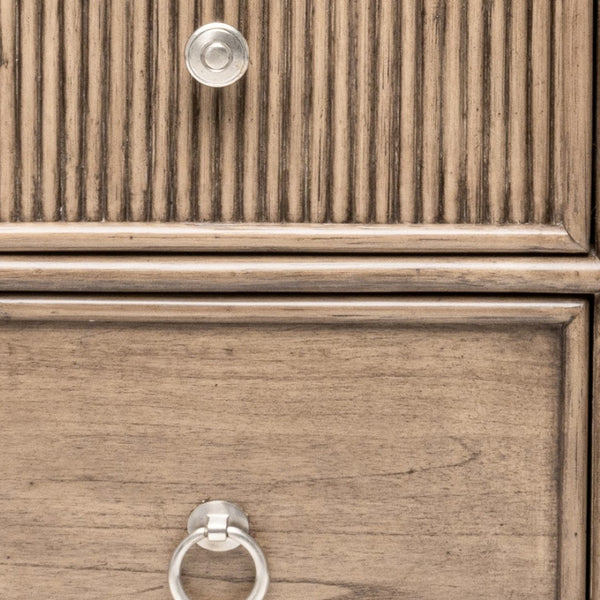 Homeroots 28" Natural Solid Wood & Wicker Nightstand With Usb Port - Stylish Storage Solution For Your Bedroom!   571345