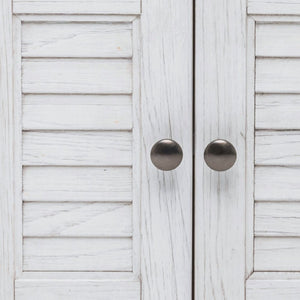 Homeroots 28" White Solid Wood Distressed Nightstand With Usb Port - Rustic Charm And Hidden Storage Solution   571346