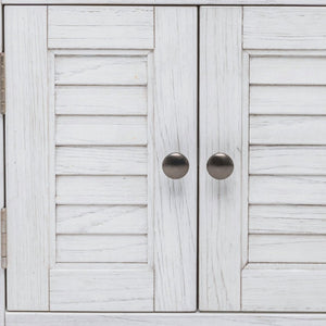 Homeroots 28" White Solid Wood Distressed Nightstand With Usb Port - Rustic Charm And Hidden Storage Solution   571346