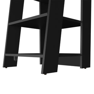 17 Inch Freestanding Wood Bathroom Storage Shelf in a Sleek Matte Finish for Small Spaces
