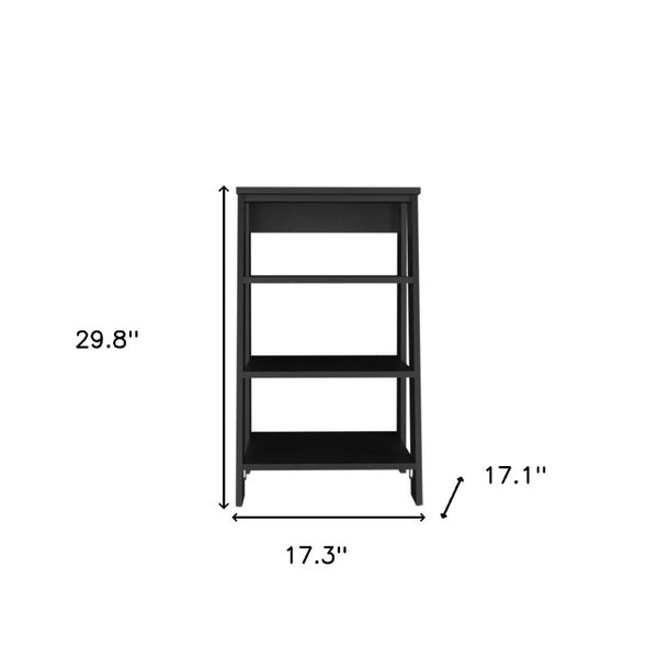 17 Inch Freestanding Wood Bathroom Storage Shelf in a Sleek Matte Finish for Small Spaces