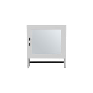 HomeRoots 18" White Wood Floating Bathroom Vanity with Mirror & Storage Cabinet – Modern Space Saver Design 571351
