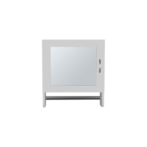 HomeRoots 18" White Wood Floating Bathroom Vanity with Mirror & Storage Cabinet – Modern Space Saver Design 571351