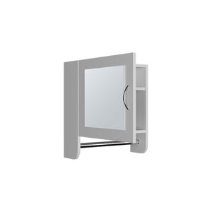 HomeRoots 18" White Wood Floating Bathroom Vanity with Mirror & Storage Cabinet – Modern Space Saver Design 571351