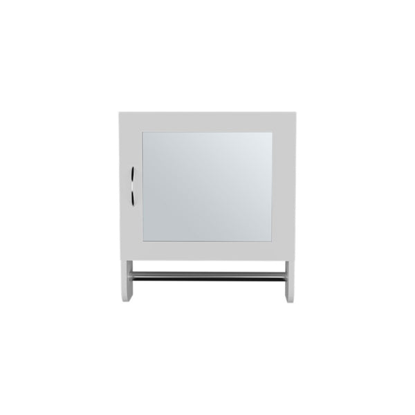 HomeRoots 18" White Wood Floating Bathroom Vanity with Mirror & Storage Cabinet – Modern Space Saver Design 571351
