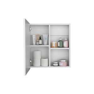 HomeRoots 20" White Floating Bathroom Vanity Set with Medicine Cabinet & Mirror - Modern Space-Saving Design 571353