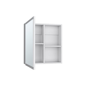 HomeRoots 20" White Floating Bathroom Vanity Set with Medicine Cabinet & Mirror - Modern Space-Saving Design 571353