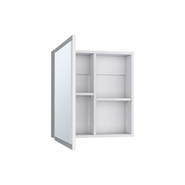 HomeRoots 20" White Floating Bathroom Vanity Set with Medicine Cabinet & Mirror - Modern Space-Saving Design 571353