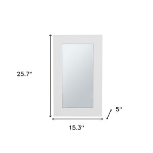 HomeRoots 15" White Wood Floating Bathroom Vanity with Mirror & Medicine Cabinet - Space-Saving Solution! 571355