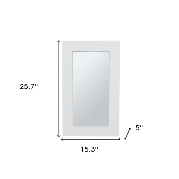 HomeRoots 15" White Wood Floating Bathroom Vanity with Mirror & Medicine Cabinet - Space-Saving Solution! 571355