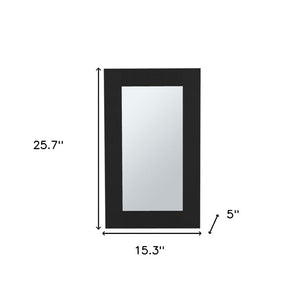 15 Inch Black Wood Wall Mounted Vanity Cabinet for a Modern Bathroom Storage