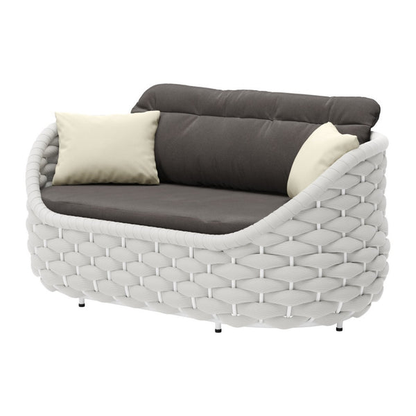 HomeRoots 64" Gray Polypropylene Olefin Sofa - Modern Comfort, Durable Design & Easy Maintenance for Small Spaces 571365