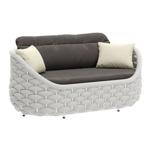 HomeRoots 64" Gray Polypropylene Olefin Sofa - Modern Comfort, Durable Design & Easy Maintenance for Small Spaces 571365