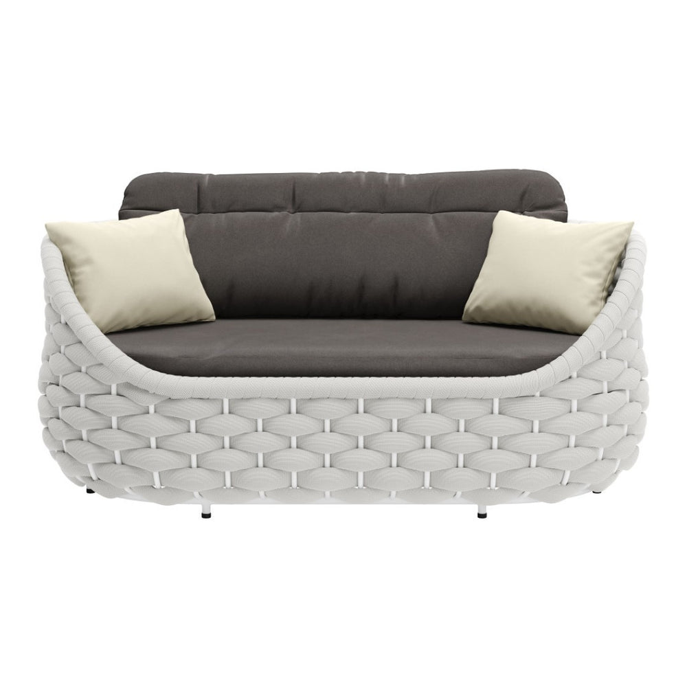 HomeRoots 64" Gray Polypropylene Olefin Sofa - Modern Comfort, Durable Design & Easy Maintenance for Small Spaces 571365