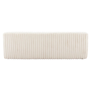 HomeRoots 89" Cream Sofa - Modern Armless Design with Plush Pillows, Durable Wood Frame & Easy Assembly for Comfort 571366