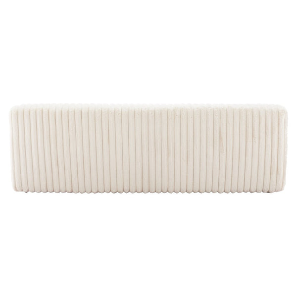 HomeRoots 89" Cream Sofa - Modern Armless Design with Plush Pillows, Durable Wood Frame & Easy Assembly for Comfort 571366