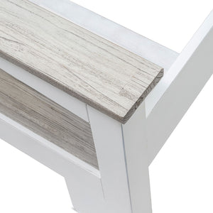 Homeroots Gray Carved Geometric Solid Wood Queen Bed Frame - Distressed Elegance For A Cozy Bedroom Oasis  Wood 571381