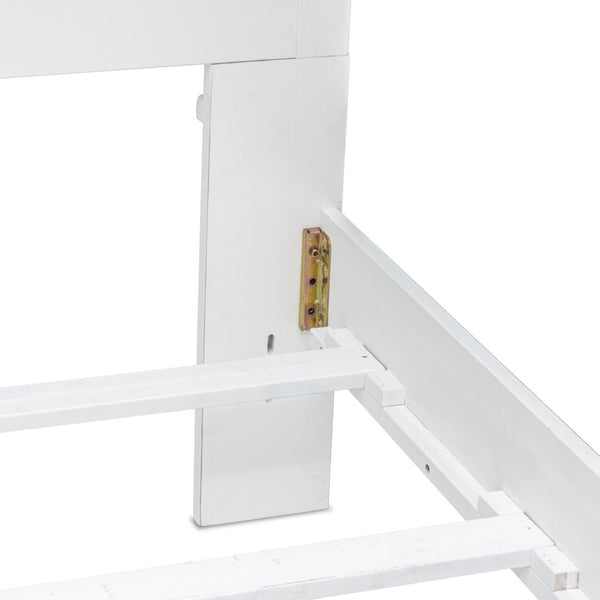 Homeroots Gray Carved Geometric Distressed Solid Wood King Bed Frame For Timeless Elegance And Comfort  Wood 571382