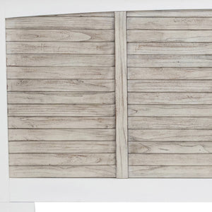 Homeroots Gray Carved Geometric Distressed Solid Wood King Bed Frame For Timeless Elegance And Comfort  Wood 571382