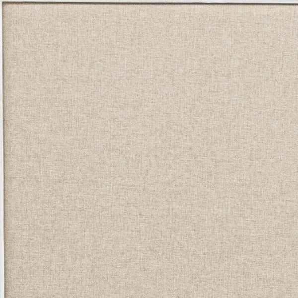 Homeroots White Shiplap Textured King Bed Frame - Luxurious Distressed Solid Wood & Linen For Stylish Comfort  Wood 571388