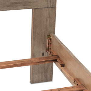 Homeroots Green Shiplap Texture Distressed Solid Wood Queen Bed Frame - Luxurious Comfort & Timeless Design  Wood 571395