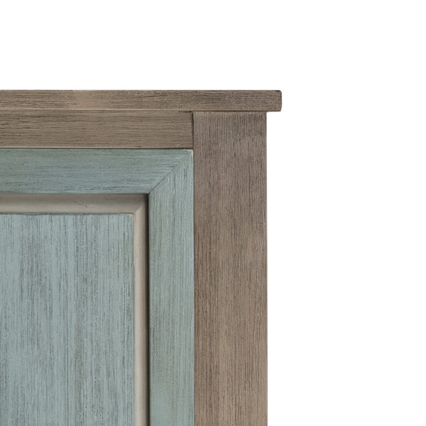 Homeroots Green Shiplap Texture Distressed Solid Wood King Bed Frame - Durable Design For Restful Sleep  Wood 571396