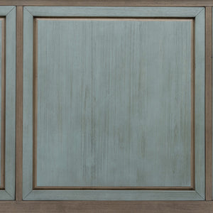 Homeroots Green Shiplap Texture Distressed Solid Wood King Bed Frame - Durable Design For Restful Sleep  Wood 571396