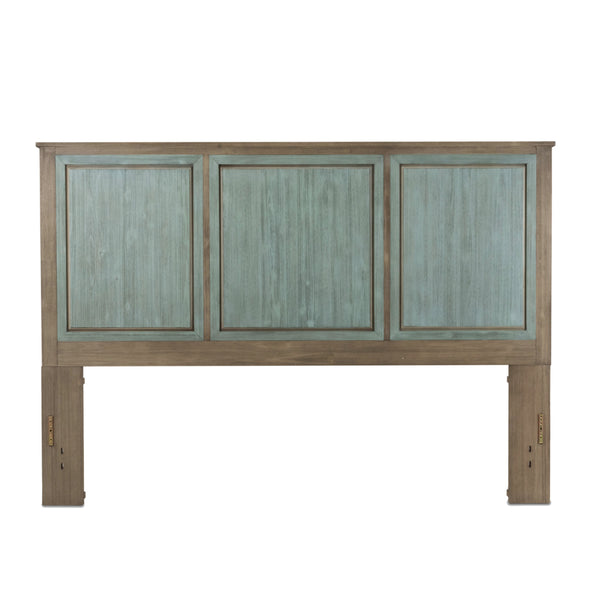 Homeroots Green Shiplap Texture Distressed Solid Wood King Bed Frame - Durable Design For Restful Sleep  Wood 571396