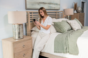 Homeroots Brown Carved Geometric Solid Wood Queen Bed Frame – Luxurious Design For Comfort & Style In Bedrooms  Wood 571397