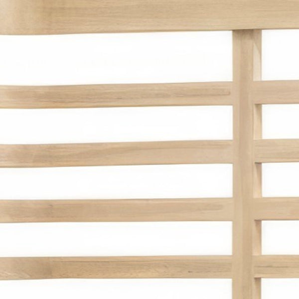 Homeroots Brown Carved Geometric Solid Wood Queen Bed Frame – Luxurious Design For Comfort & Style In Bedrooms  Wood 571397